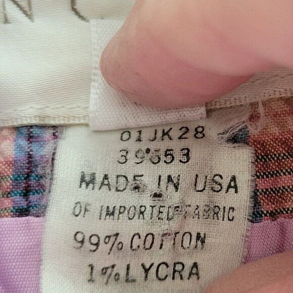 Doncaster Blazer Cotton Lycra Plaid jacket waffle shoulder pads vintage Size 12 - Picture 10 of 13